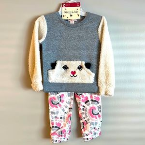 Fuzzy PANDA Sweatshirt and Sweatpants * Warm & Cuddly size M 5/6 Kangaroo Pocket